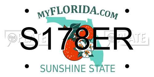 S178ER Florida License Plate