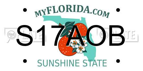 S17AOB Florida License Plate