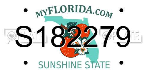 S182279 Florida License Plate