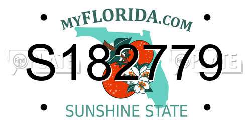 S182779 Florida License Plate