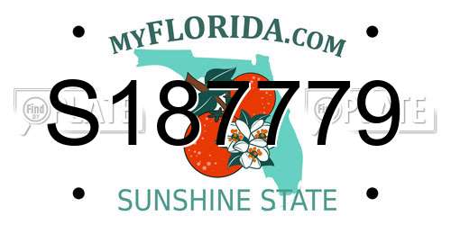 S187779 Florida License Plate