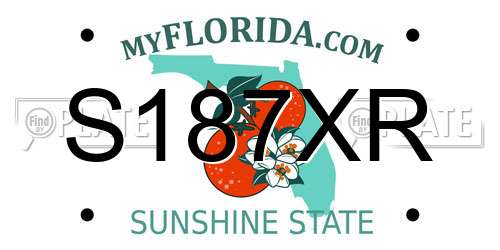 S187XR Florida License Plate