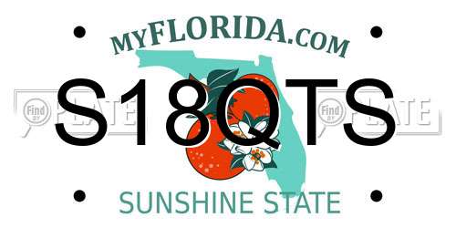 S18QTS Florida License Plate
