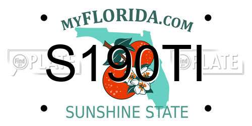 S190TI Florida License Plate