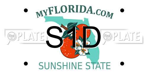 S1D Florida License Plate