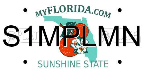 S1MPLMN Florida License Plate
