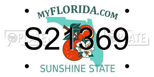 S21369 Florida License Plate