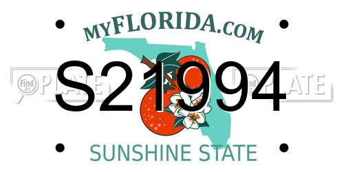 S21994 Florida License Plate