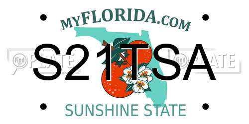 S21TSA Florida License Plate