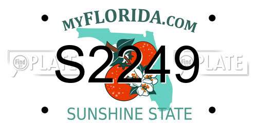 S2249 Florida License Plate