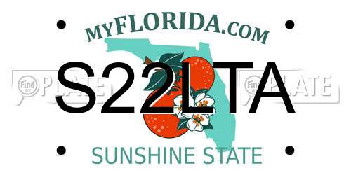 S22LTA Florida License Plate