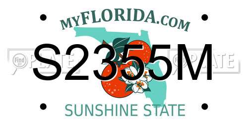 S2355M Florida License Plate