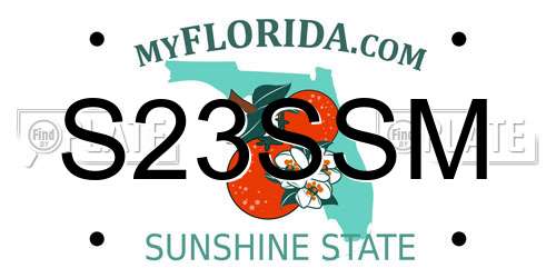 S23SSM Florida License Plate