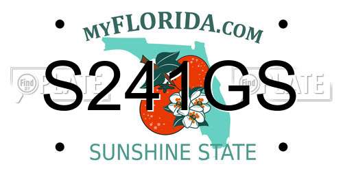 S241GS Florida License Plate