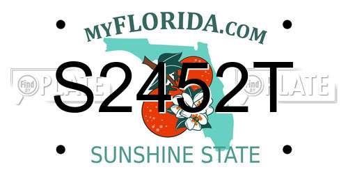 S2452T Florida License Plate