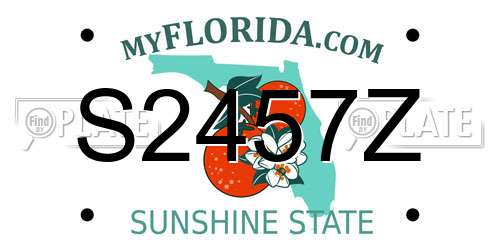S2457Z Florida License Plate