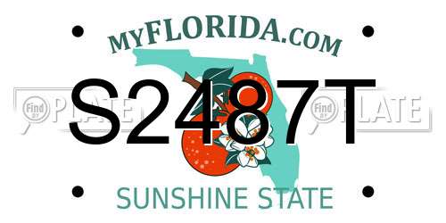 S2487T Florida License Plate