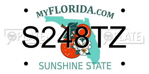 S248TZ Florida License Plate