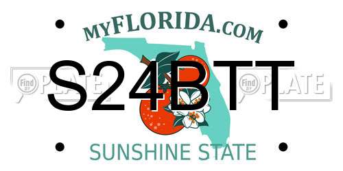 S24BTT Florida License Plate