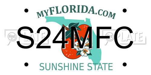 S24MFC Florida License Plate