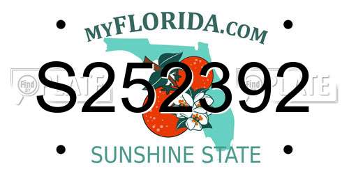 S252392 Florida License Plate