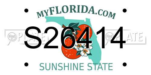 S26414 Florida License Plate