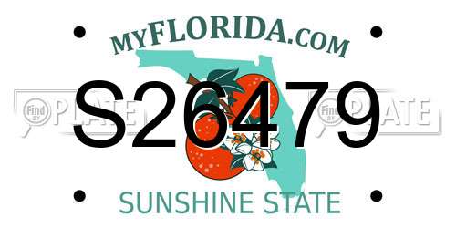 S26479 Florida License Plate