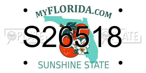 S26518 Florida License Plate