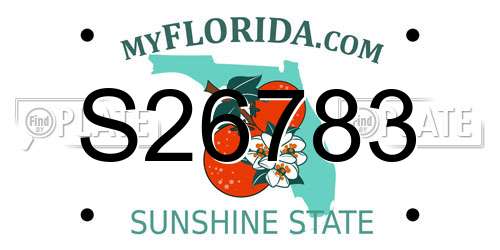S26783 Florida License Plate