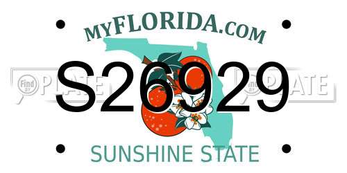 S26929 Florida License Plate