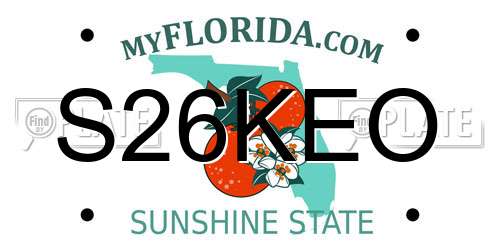 S26KEO Florida License Plate