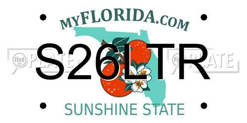 S26LTR Florida License Plate