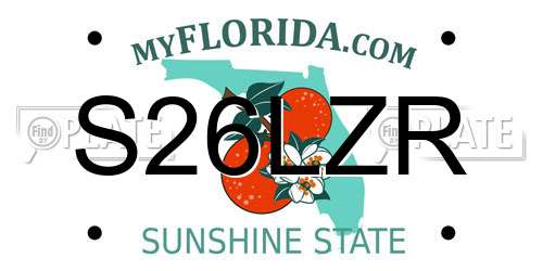S26LZR Florida License Plate