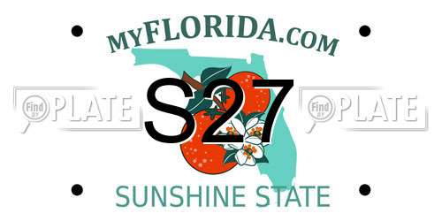 S27 Florida License Plate