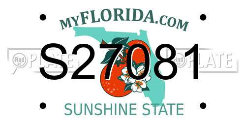 S27081 Florida License Plate