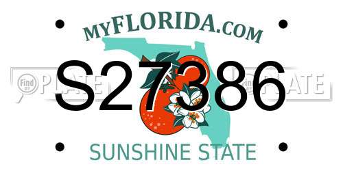 S27386 Florida License Plate