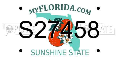 S27458 Florida License Plate
