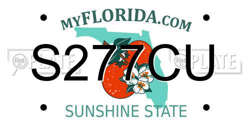 S277CU Florida License Plate