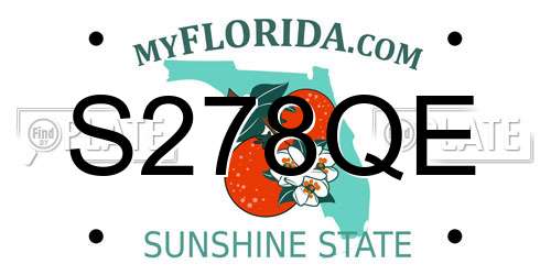 S278QE Florida License Plate