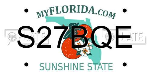 S27BQE Florida License Plate