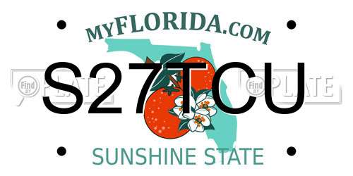 S27TCU Florida License Plate