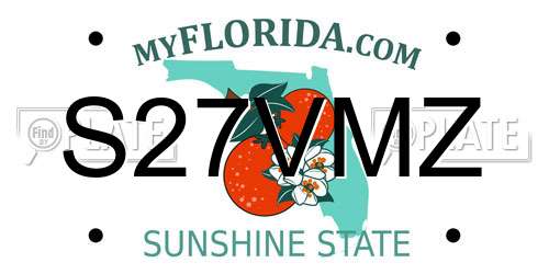 S27VMZ Florida License Plate