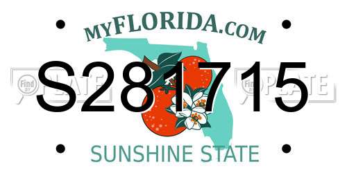 S281715 Florida License Plate