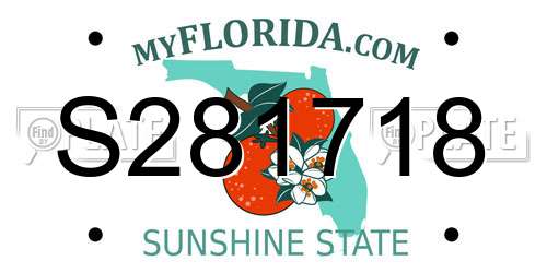 S281718 Florida License Plate