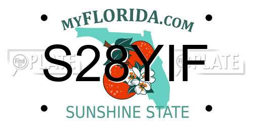 S28YIF Florida License Plate