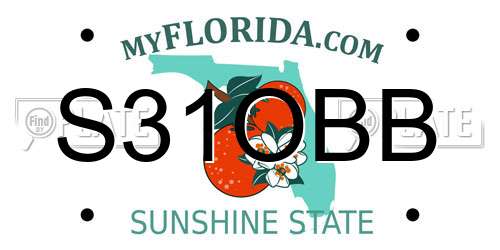 S31OBB Florida License Plate