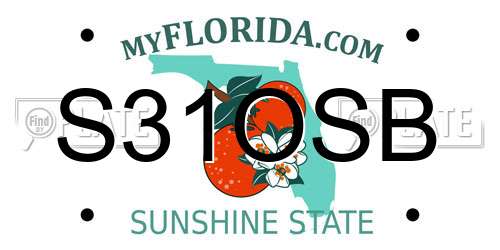 S31OSB Florida License Plate