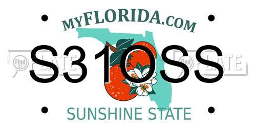 S31OSS Florida License Plate