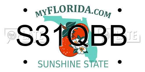 S31QBB Florida License Plate