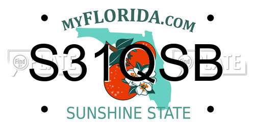 S31QSB Florida License Plate